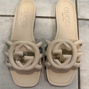 Gucci Women's Beige Slide Sandals